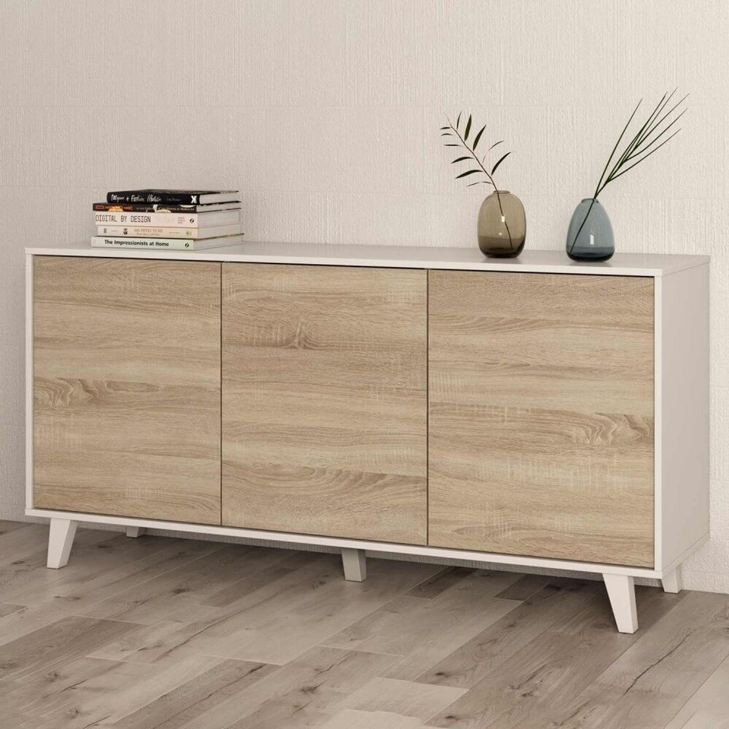 Aparador Vintage Cecilia Ventitas Home Blanco y Rovere