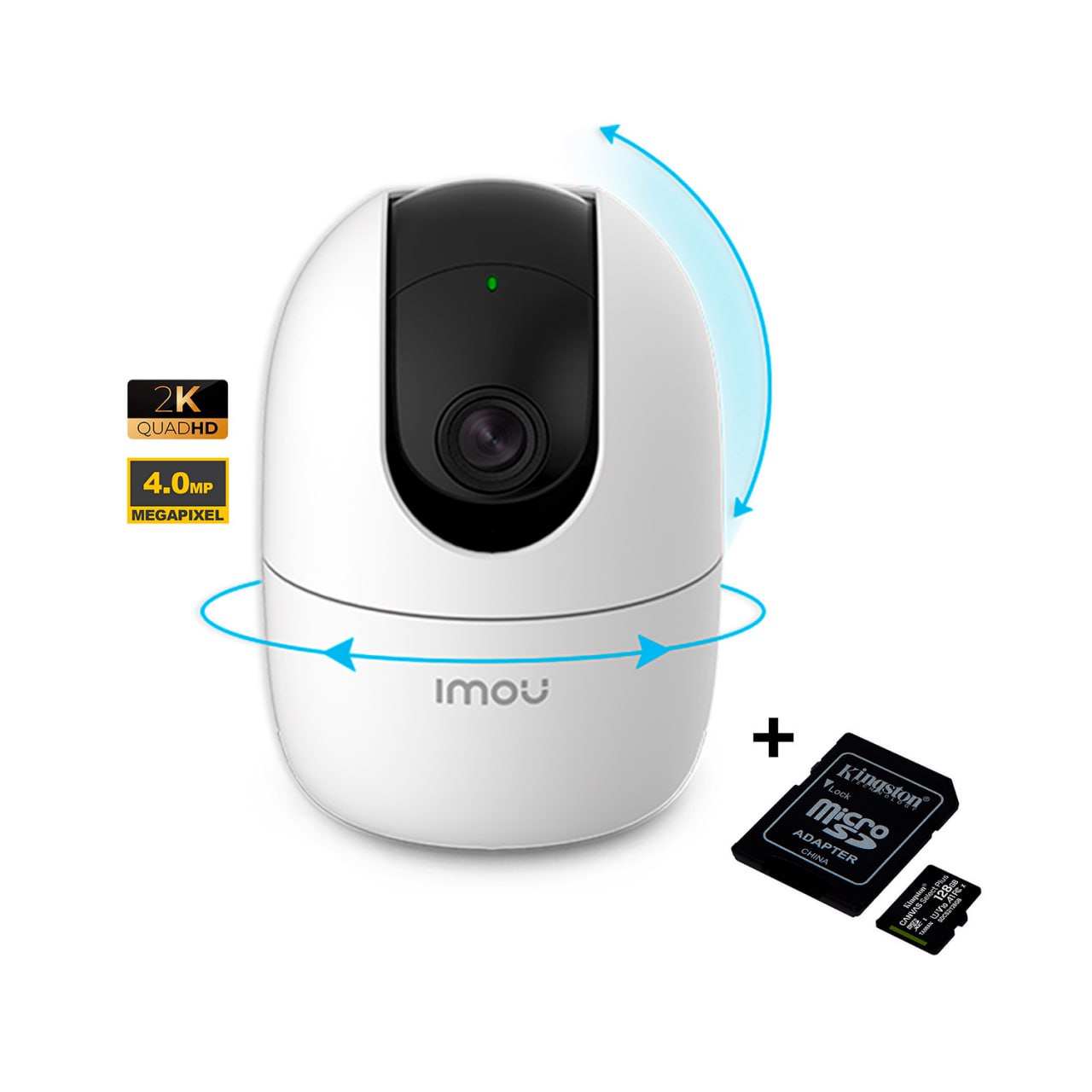Cámara de Seguridad IMOU RANGER 2 WIFI 4MP para Interior - Micro SD 128GB