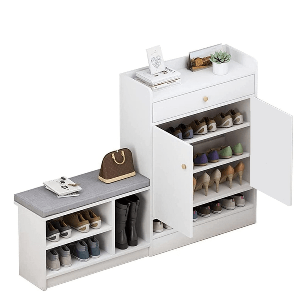 Zapatera Koa 25 Pares Color Blanco Muebles Bonno