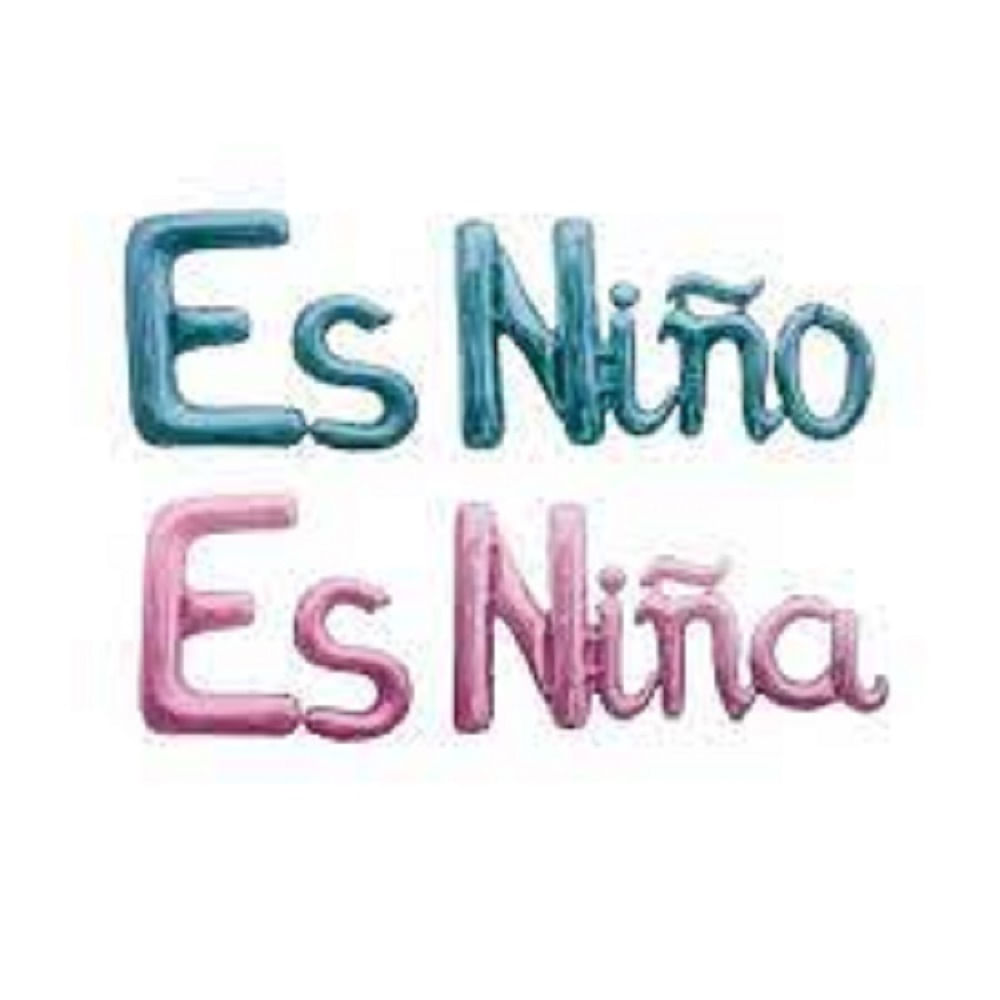Globos Decorativos Letras Para Baby Shower Es Niña Rosado