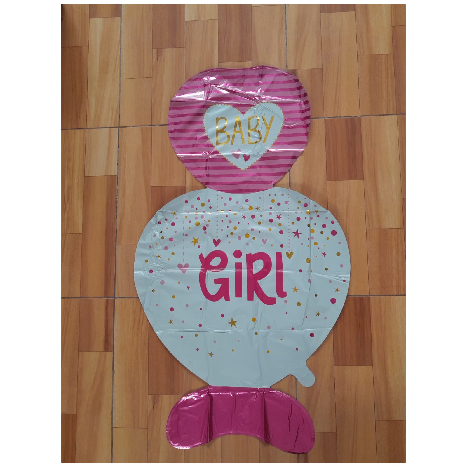 Globo Decorativo Gigante 75X45 Baby Shower Baby Girl Rosado