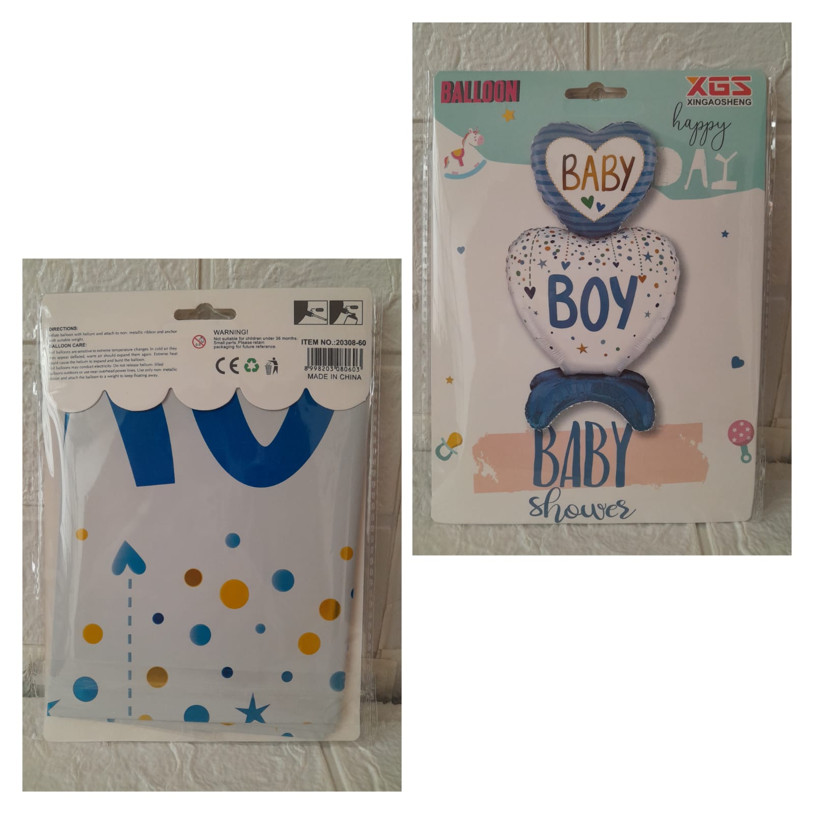 Globo Decorativo Gigante 75X45 Baby Shower Baby Boy Celeste