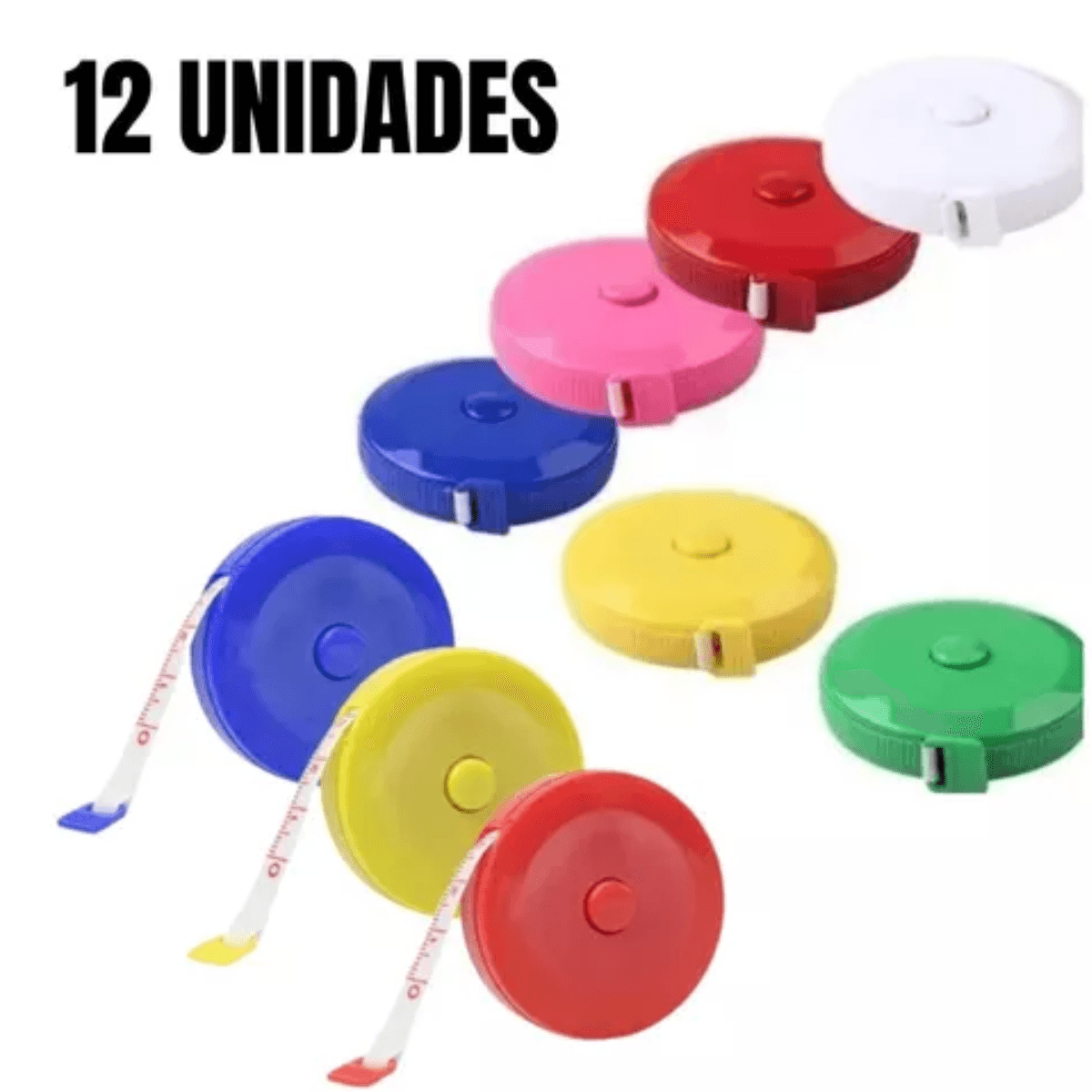 12 Unidades de Cinta Métrica Retráctil Cinta de Medición