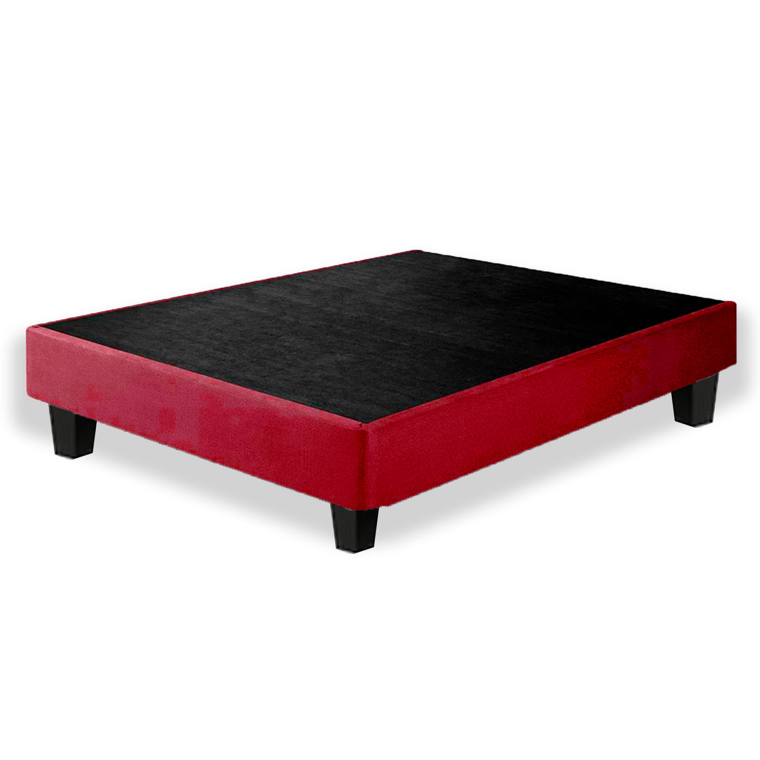 Box Tarima con Patas de Madera LeMueble 2 Plazas Guinda