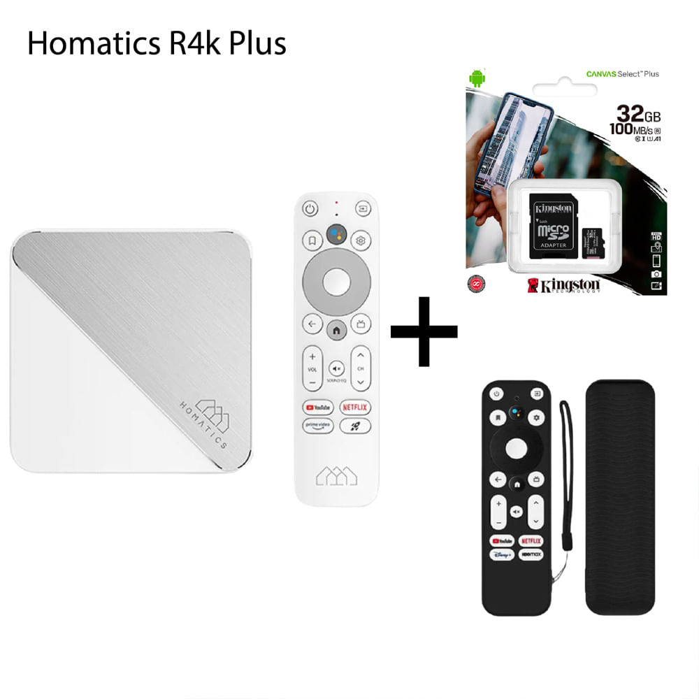 Homatics Box R 4k Android Tv 11 + Funda Negra PROTEC + MEM 32G - Promart