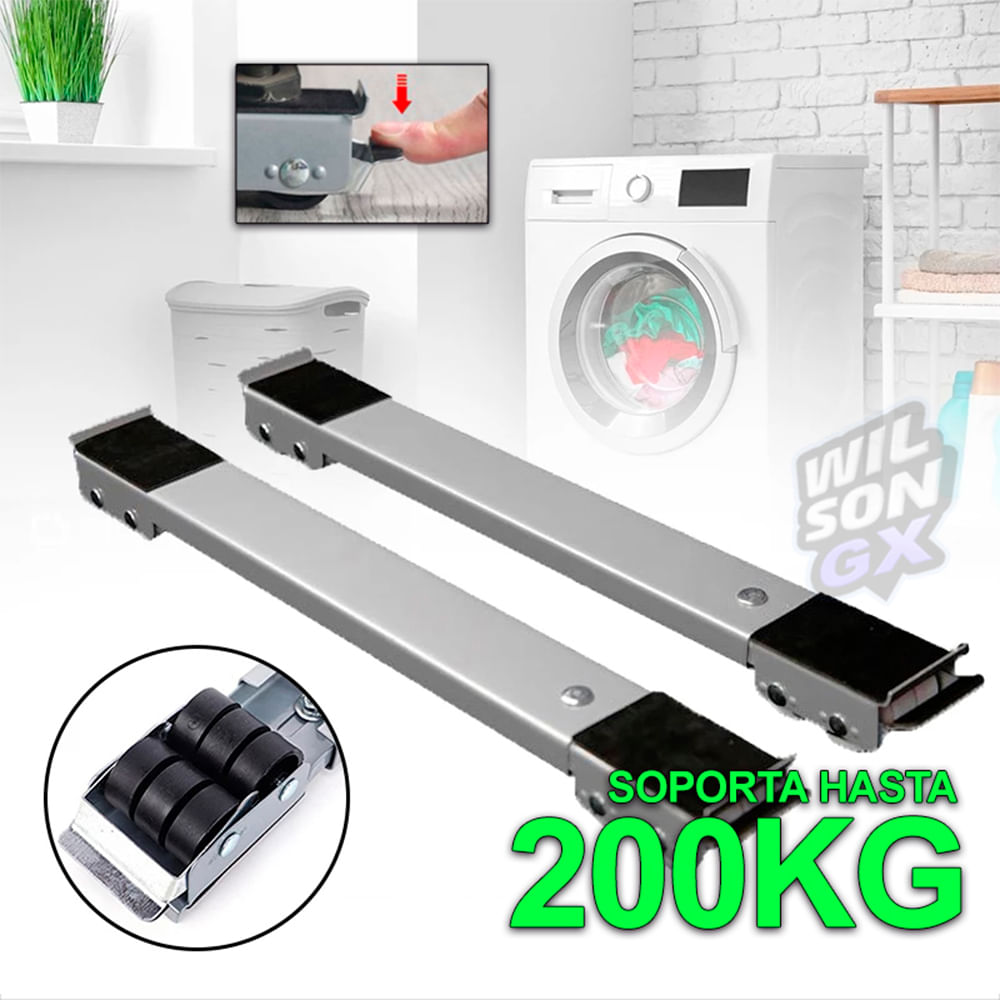 Soporte Extensible con Ruedas para Lavadora Refrigeradora y Cocina