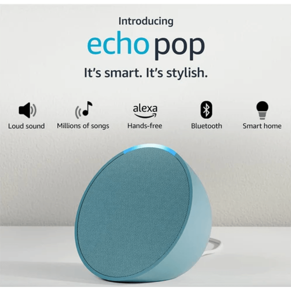 Amazon Echo Pop (1st Generation) Smart Speaker With Alexa, 42% OFF