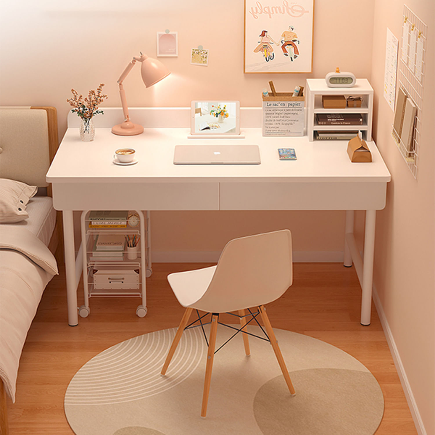 Escritorio Moderno Derek 2 Cajones R&R MUEBLES