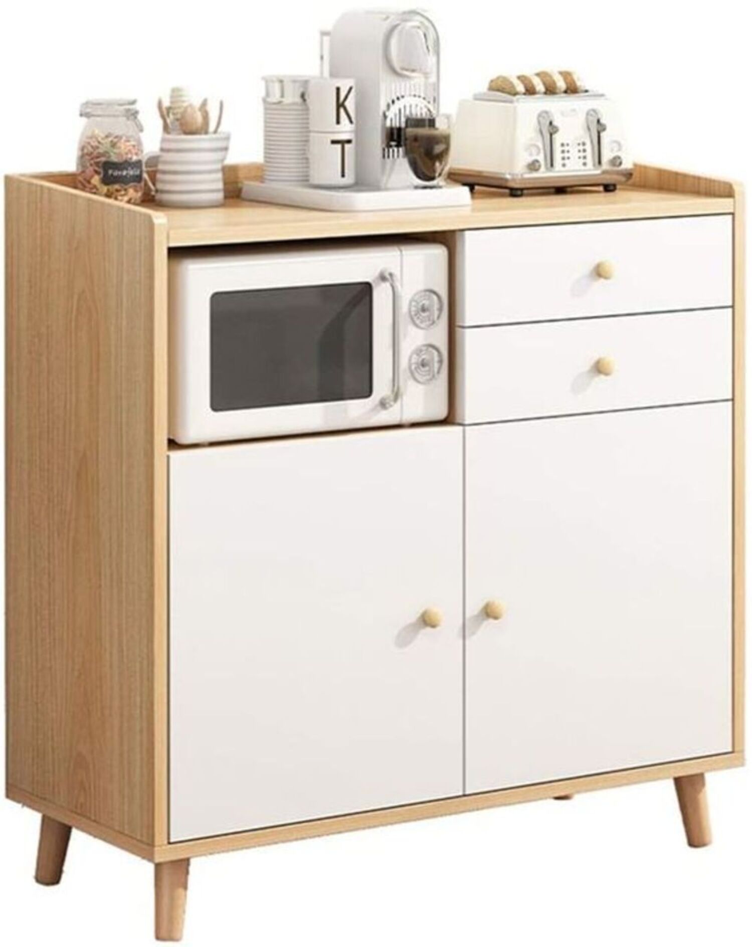 Mueble de Microondas Estefanía 2 Cajones 2 Puertas R&R Muebles