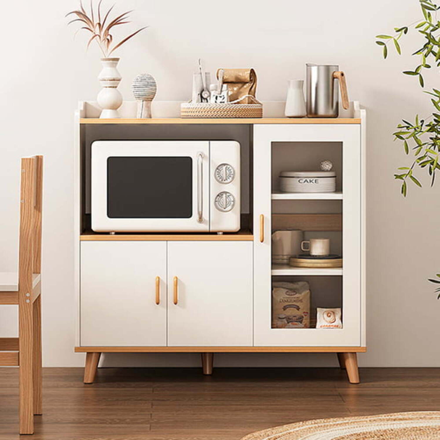 Mueble de Microondas Moderno Lita 3 Puertas R&R MUEBLES