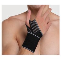 Muñequera con protector del Pulgar (2 unidades) Generico Todo Deporte Negro