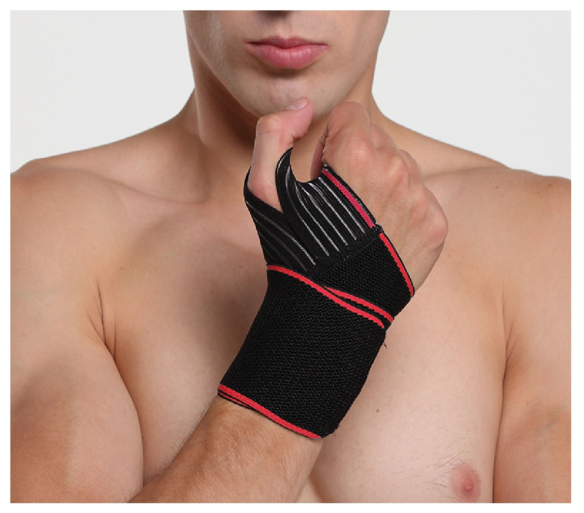 Muñequera con protector del Pulgar (2 unidades) Generico Todo Deporte Rojo