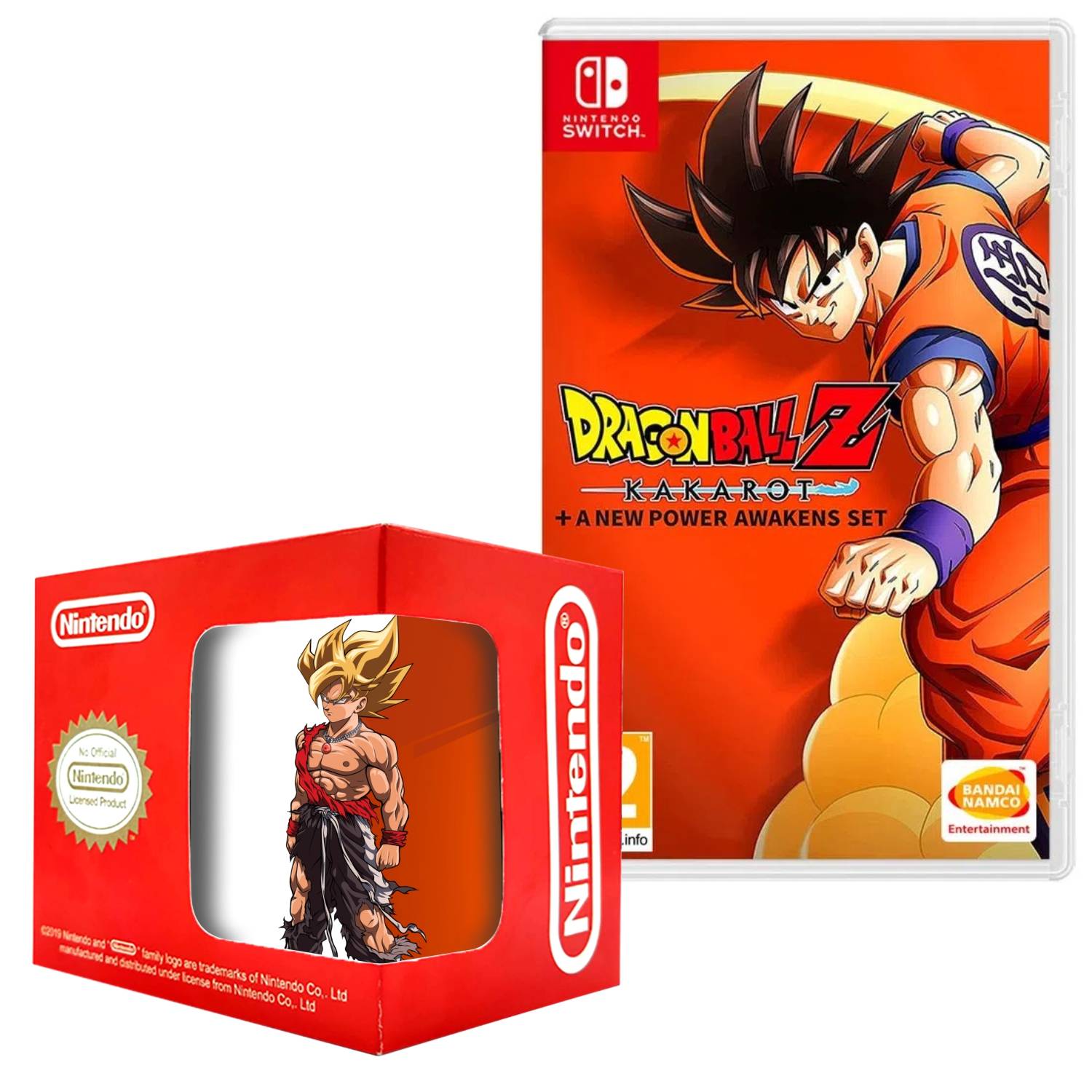 Dragon ball Z kakarot A New Power Awakens Nintendo switch + Taza