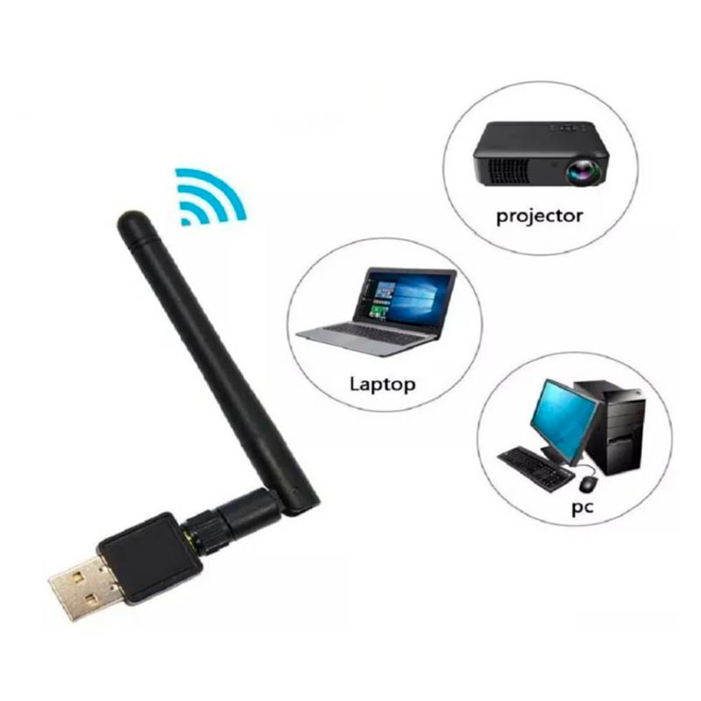Receptor Adaptador Wifi Para Pc Laptop Usb Antena 1200 Mbps - Promart