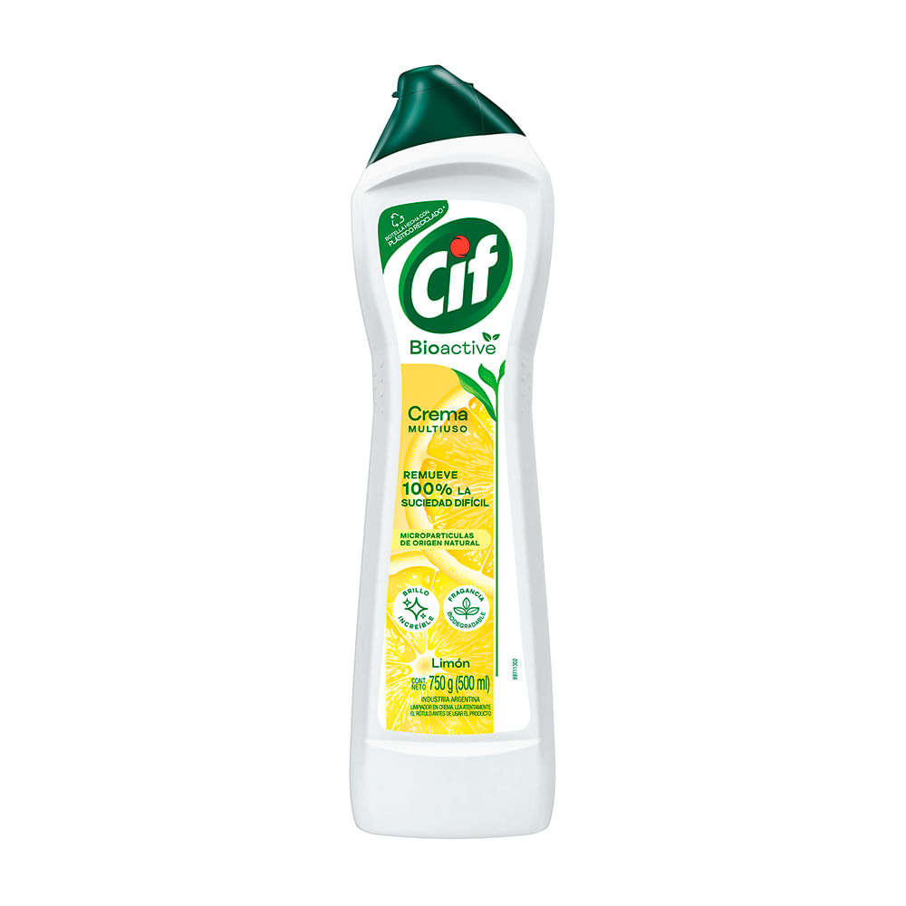 Limpiador Cif Crema Bioactive Limón 750g
