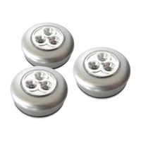Luz de Toque X 3 + 9 Pilas AAA Macrotel Gris Plástico