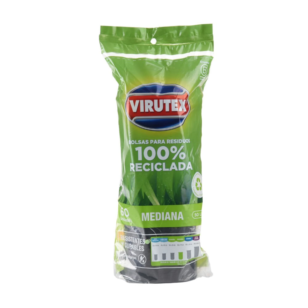 Bolsa de Basura Rollo 50L Virutex