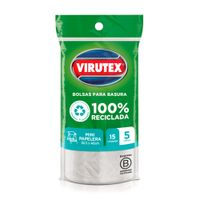 Bolsa de Basura Rollo Blanca Virutex 5Lt X 15 Unid