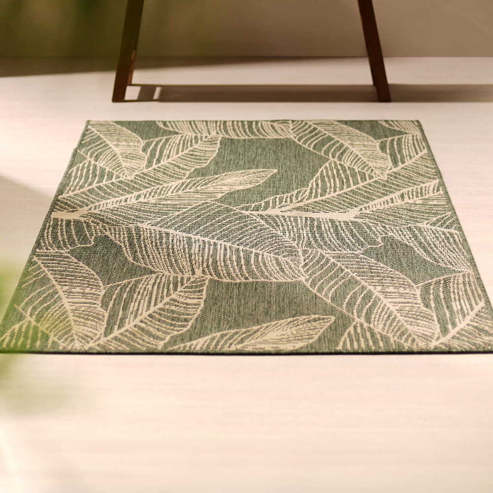 Alfombra de exterior Hojas Verde 160x120 Orange