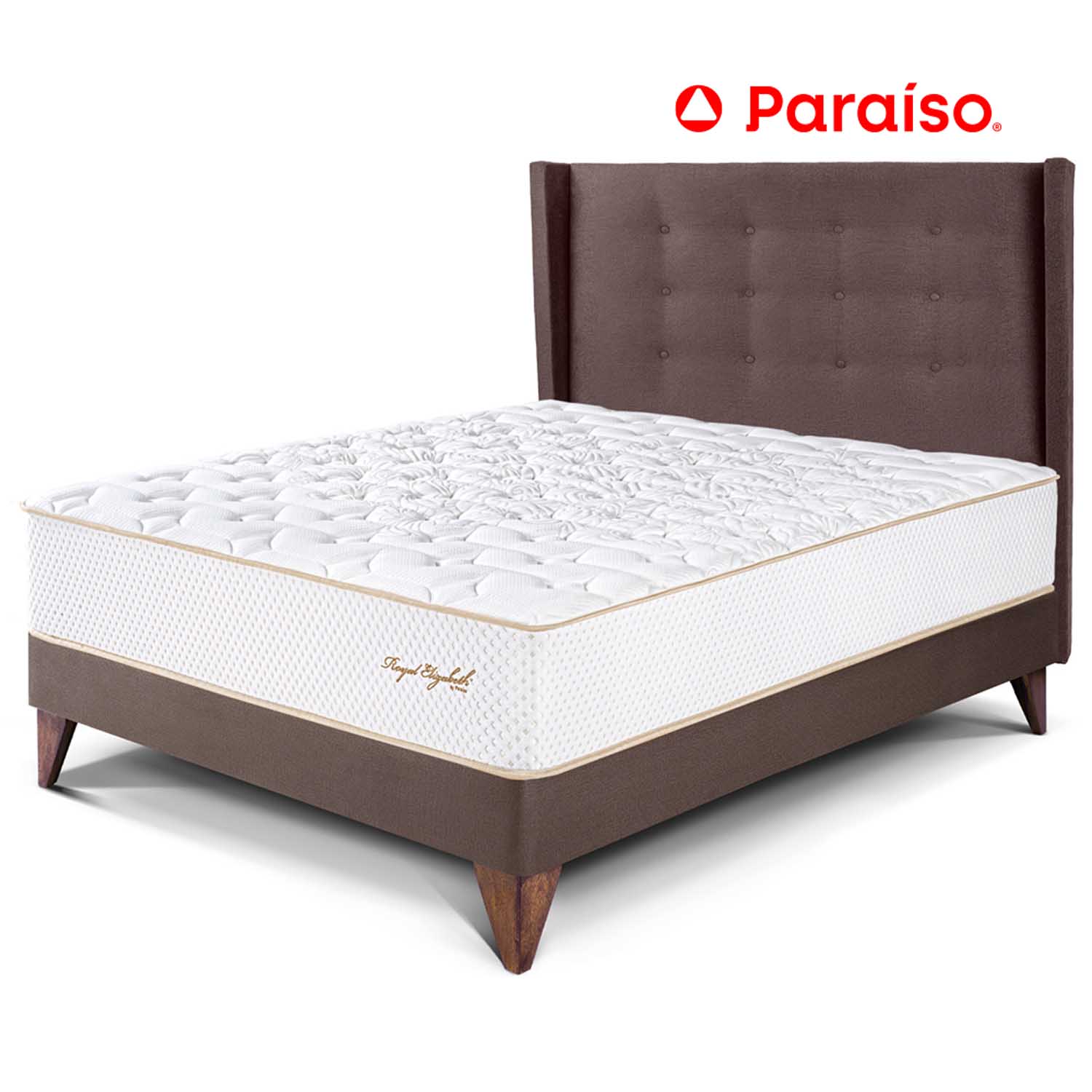 Dormitorio Europeo Royal Elizabeth 1.5 Plazas Cabecera Gold Chocolate