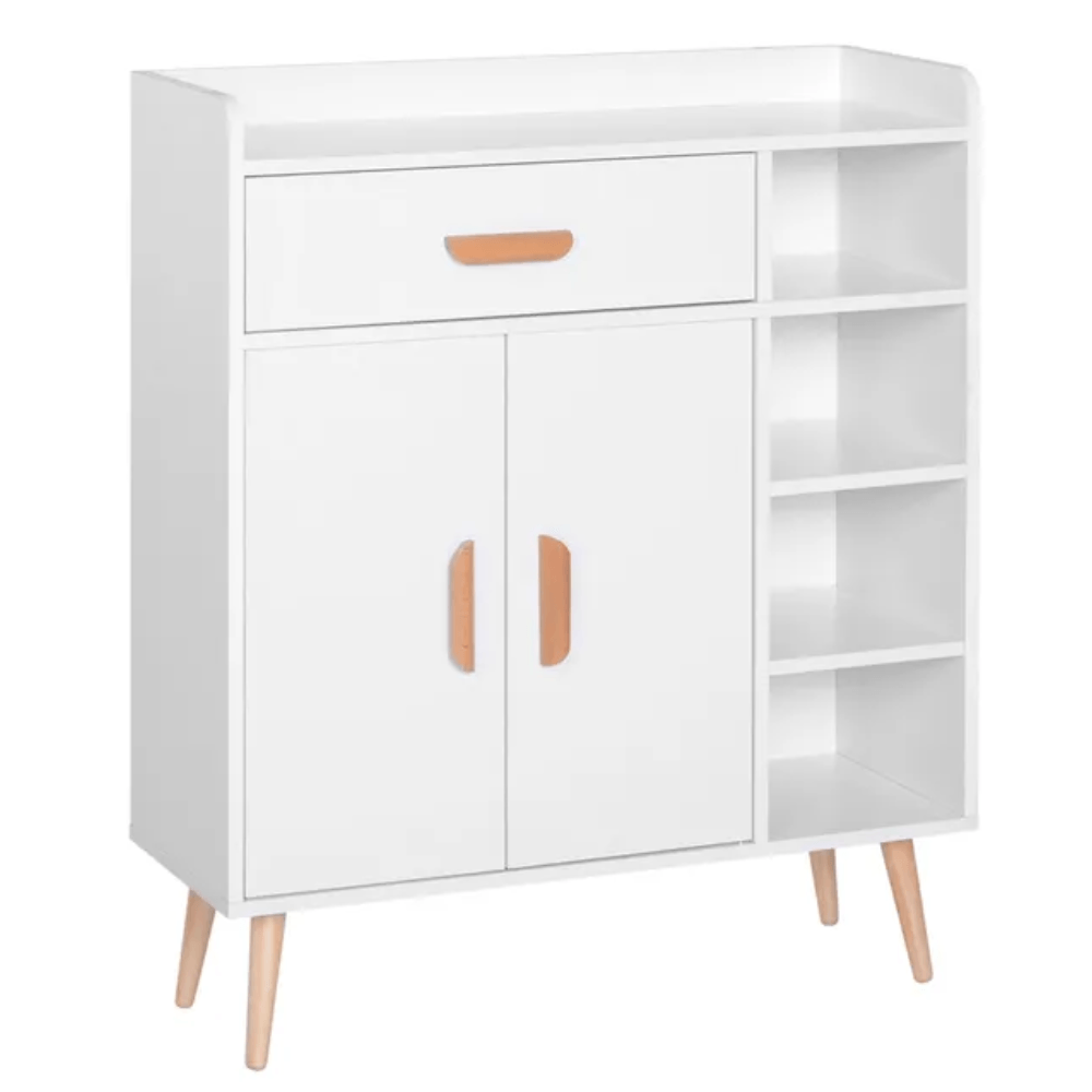 Aparador Armario de Sala Leonor Color Blanco Muebles Bonno