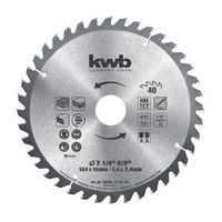 Disco sierra circular Hm 7 1/4""x5/8"" 40d Kwb