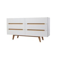 Cómoda Clásica 6 cajones Rita color Blanco TU MESITA