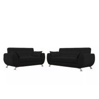Juego de Sala 32 Gales AZYA Muebles Negro