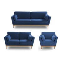 Juego de Sala 321 Marsella AZYA Muebles Azul