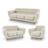 Juego de Sala Ceres 321 AZYA Muebles Beige