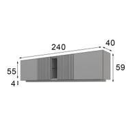 Mesa de TV Moderna Power color Negro/Duna TU MESITA