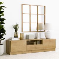 Mesa de TV Rústica 2 puertas 1 cajón Bruselas color Duna TU MESITA