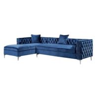 Seccional Isabella capitoné abotonado AZYA Muebles Azul