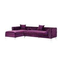 Seccional Isabella capitoné abotonado AZYA Muebles Morado