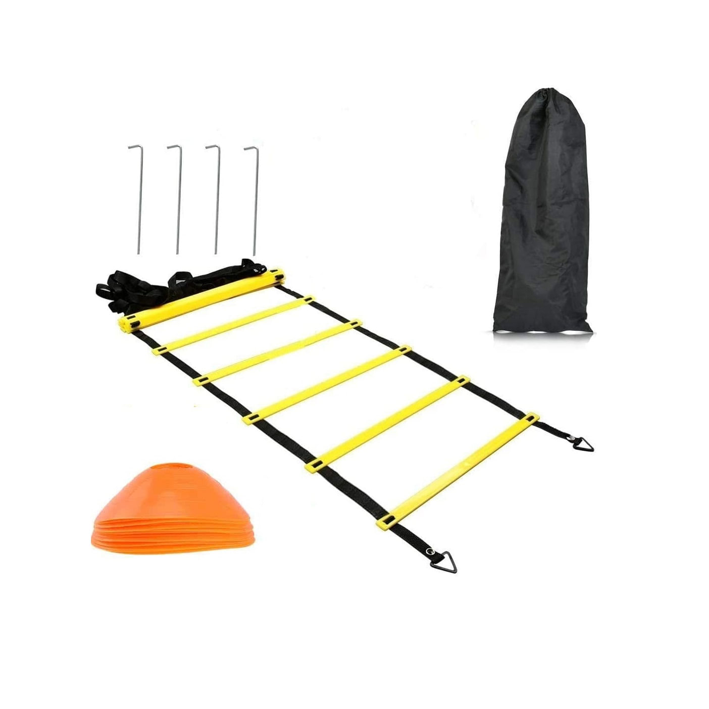 Escalera Agilidad Coordinación 12 Pasos, 10 Conos Tortuga