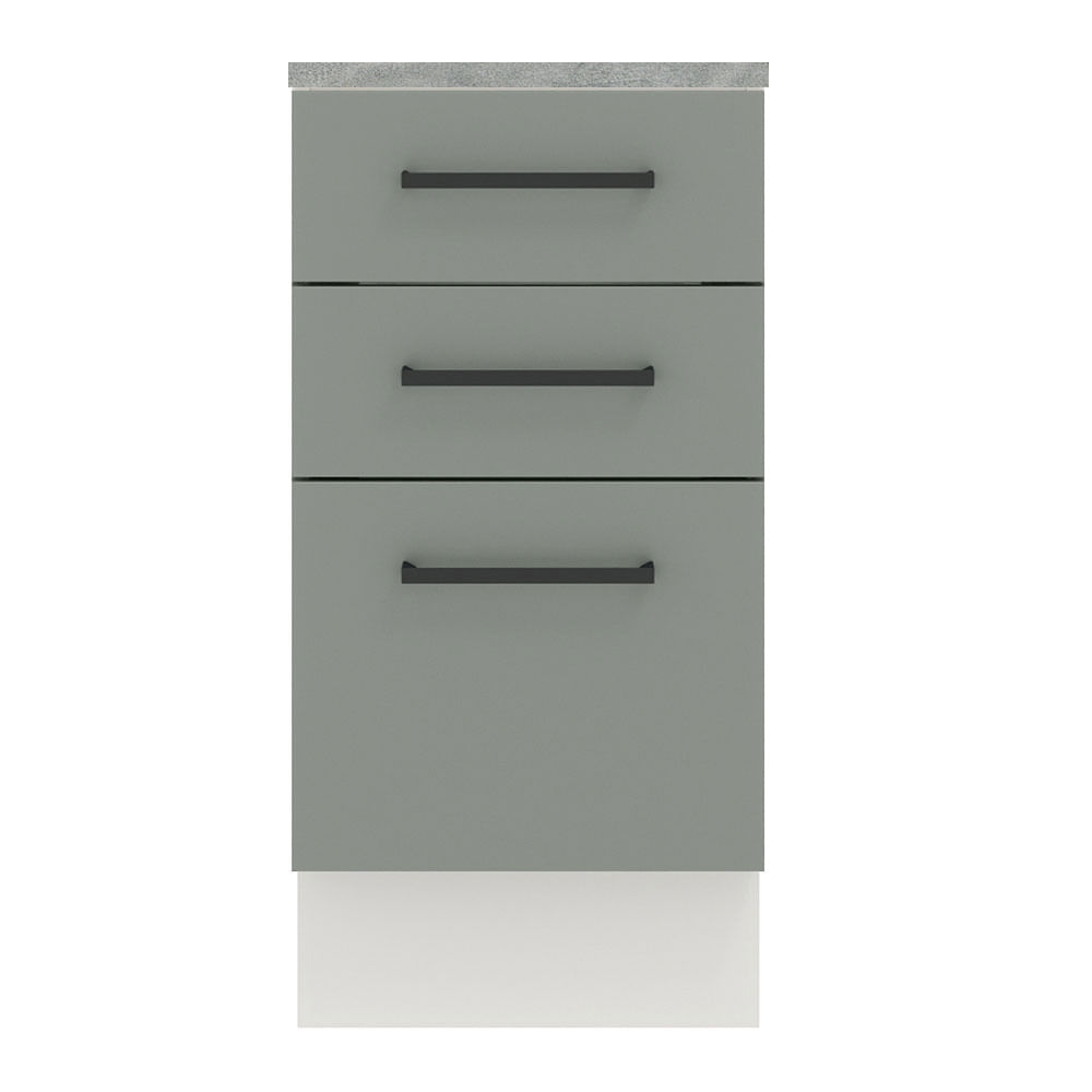 Mostrador Madesa Agata 40 cm 3 Cajones