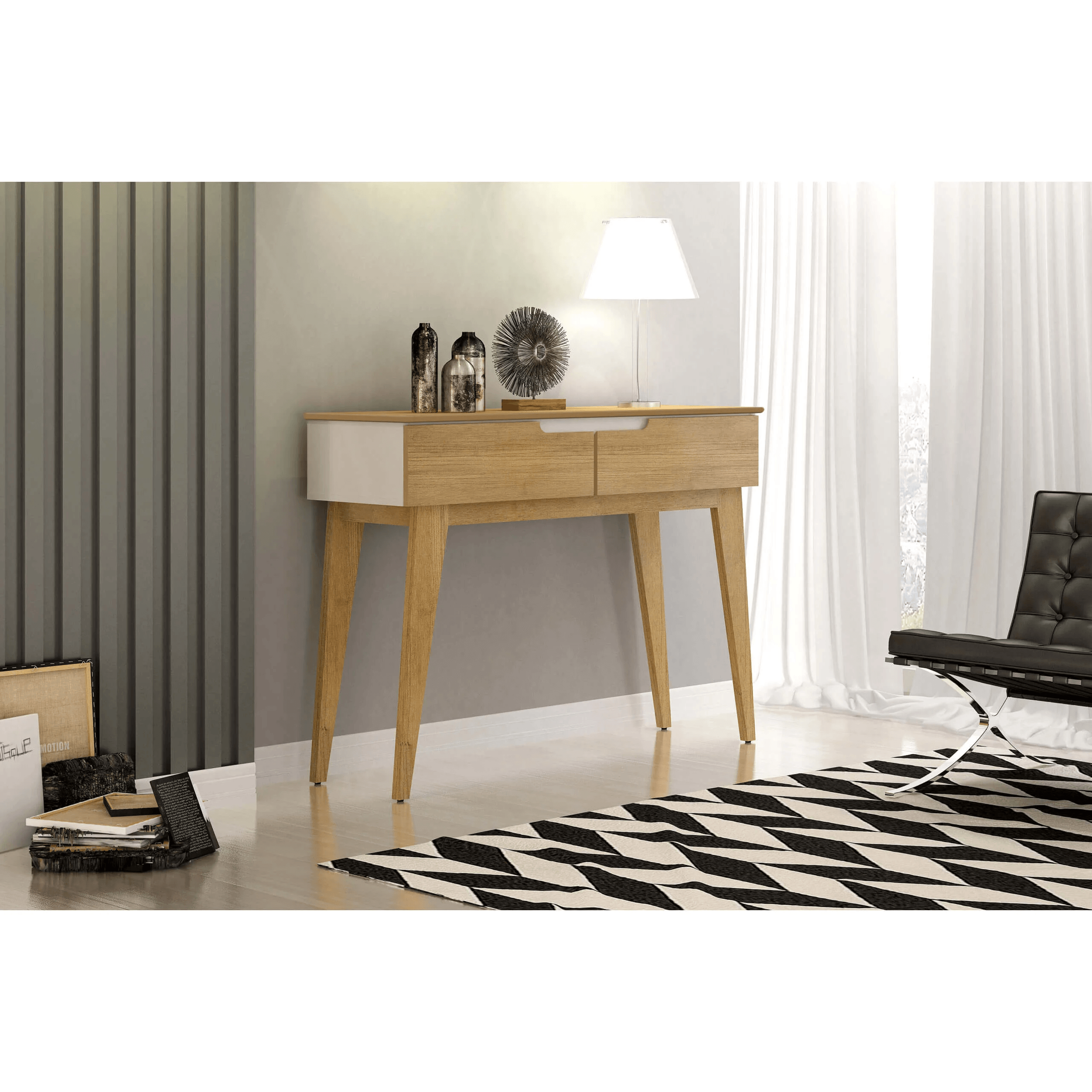 Recibidor Vintage 1 puerta Estambul color Duna/Blanco TU MESITA