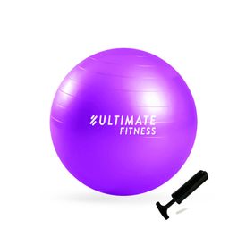 Pelota Gym Ball Yoga Anti Burst Live Up Fitball Suiza 65cm Naranja +  Inflador