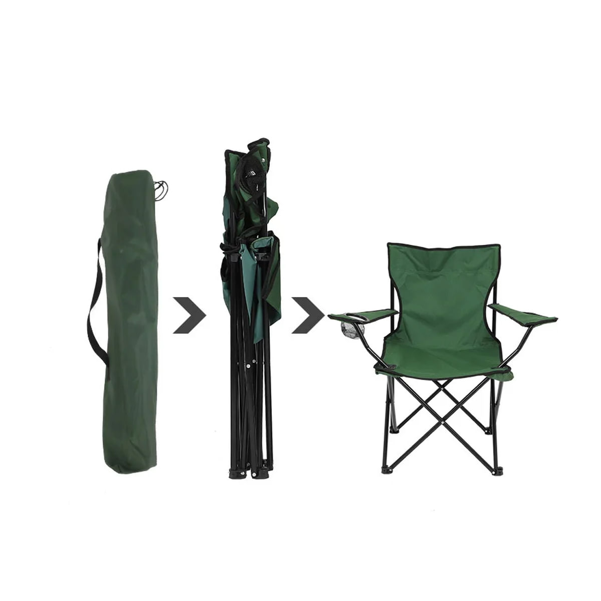 Silla Plegable De Camping Playa Piscina Terraza Verde