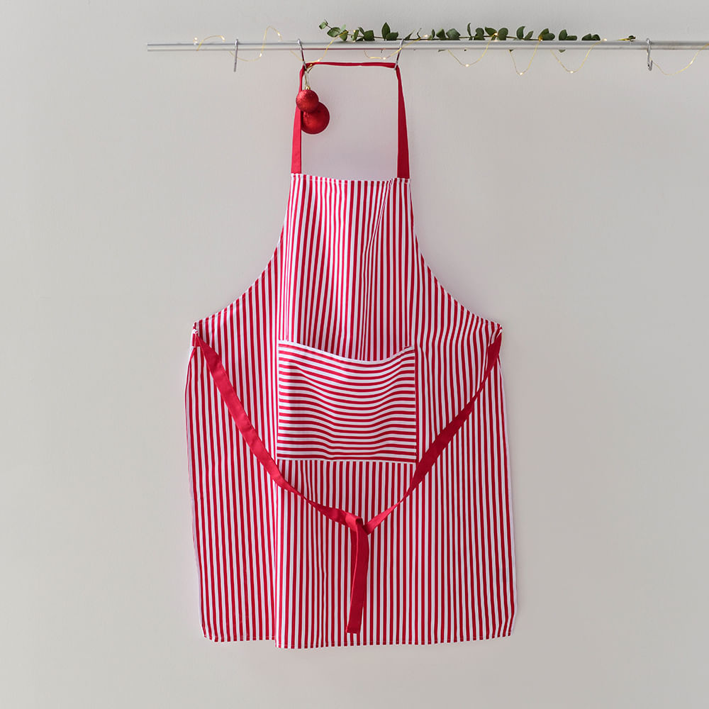 Delantal de Cocina Top Chef Algodón Rojo Orange