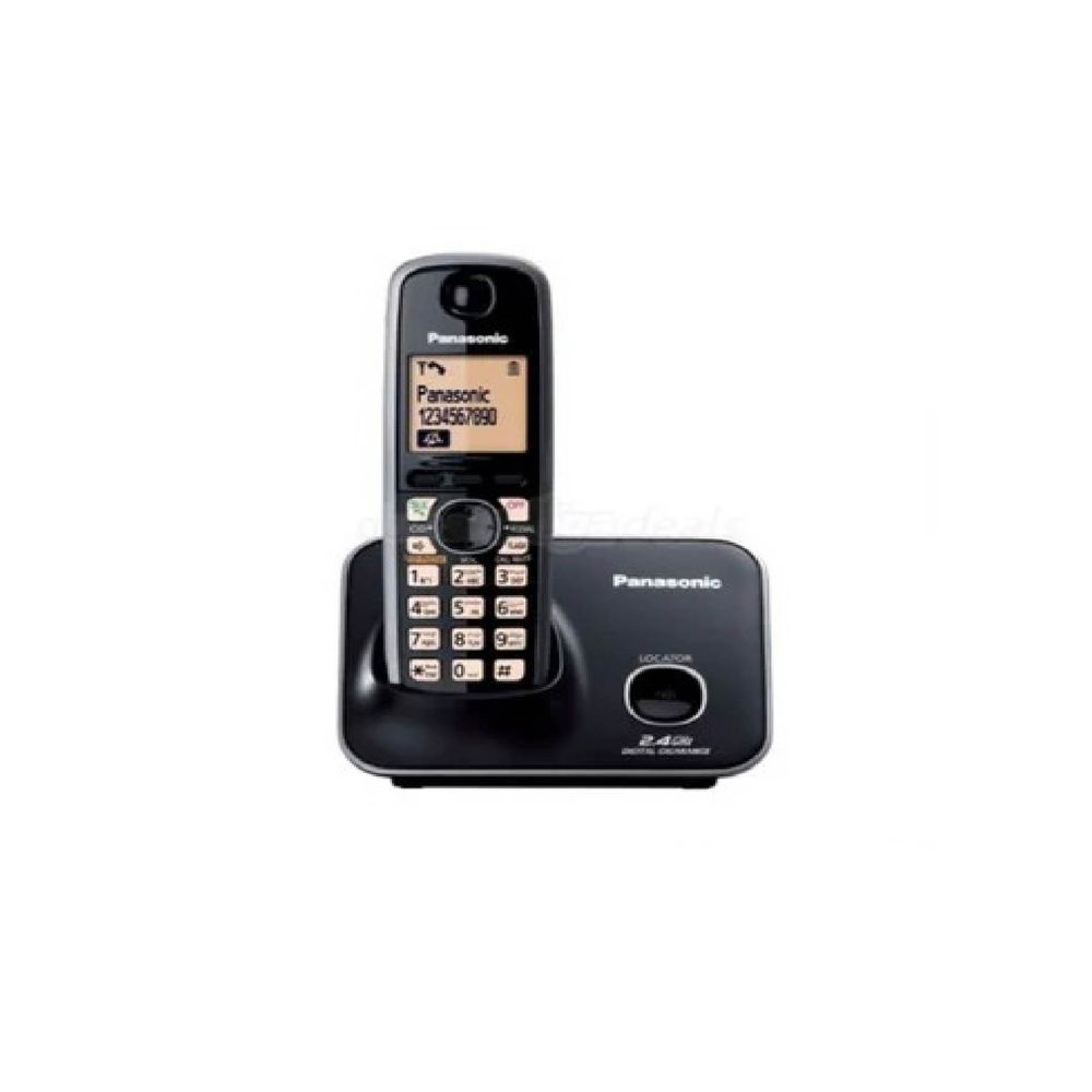 Teléfono inalámbrico panasonic kx-tg3711lb - negro - Promart