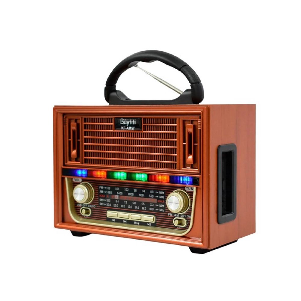 Radio Portatil AM FM Retro Vintage Parlante Bluetooth Mp3 Recargable  IMPORTADO