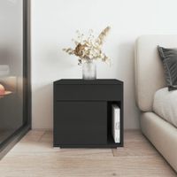 Velador Práctico 1 cajón 1 puerta Salaverry color Negro TU MESITA