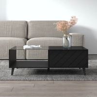 Mesa de Centro Moderna 1 cajón Dafne color Negro TU MESITA