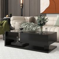 Mesa de Centro Moderna 1 cajón Barcelona color Negro TU MESITA
