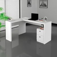 Escritorio Práctico 2 cajones Amy color Blanco TU MESITA