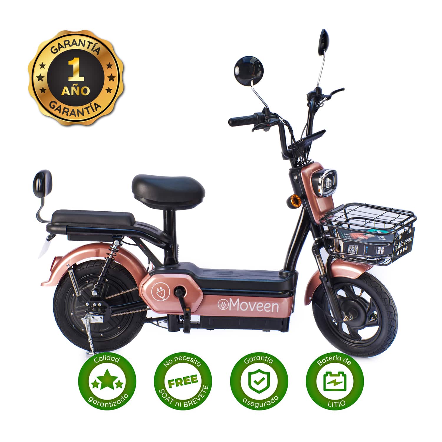 Bicimoto electrica Med Urban 2 Lithium color Golden Rose