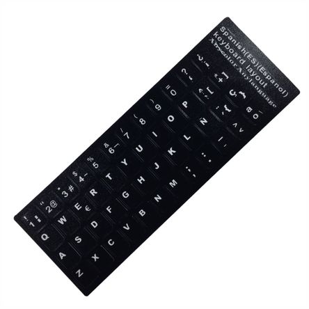 STICKER TECLAS PARA PEGAR A TECLADO Y PASARLO A ESPAÑOL PVC