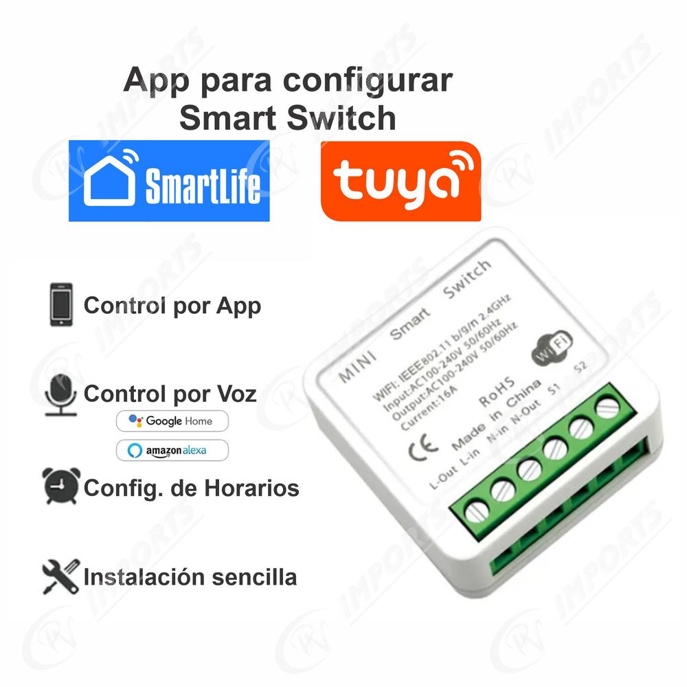 Interruptor Inteligente Wifi Mini Smart Switch Google Alexa - Promart