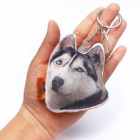Llavero Hecho a Mano Qala Diseño Perro Siberiano